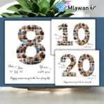 Personalized number photo collage for anniversary