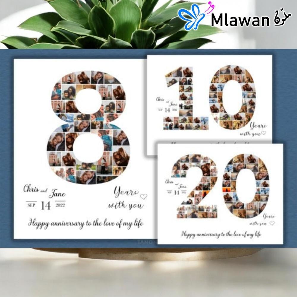 Personalized number photo collage for anniversary Personalized number photo collage for anniversary