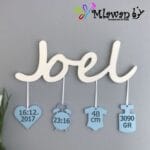 Personalized newborn wooden name sign