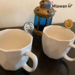 كوب القهوة الصغير برسومات عربية لشهر رمضان