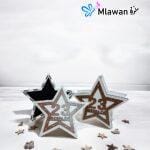 star-shaped wooden storage box