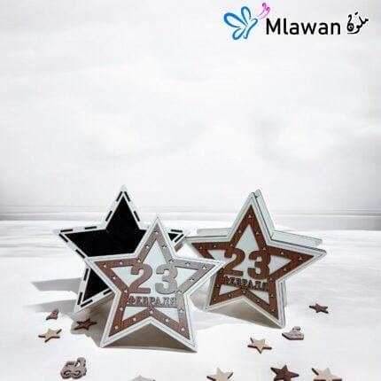 star-shaped wooden storage box