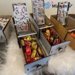 Elegant Eid Gift Box with Money Pocket | Stylish Wooden Eid Box with Sliding Drawer | Luxurious Chocolate Box with Sliding Drawer