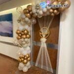 baby welcome balloon setup for hospital room
