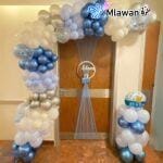 Hospital door balloon decoration for baby boy welcome