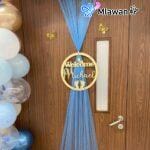 Custom newborn decoration service featuring themed backdrop and accessories