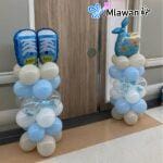 Elegant balloon columns for hospital newborn decorations in Sharjah Ajman