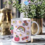 ⁦مج سيراميك منفوخ ثلاثي الأبعاد هدية يوم المعلم المميز⁩ - الصورة ⁦2⁩