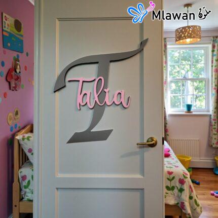 Personalized Name Sign for Nursery Custom Baby Decor Wooden Letter Ar