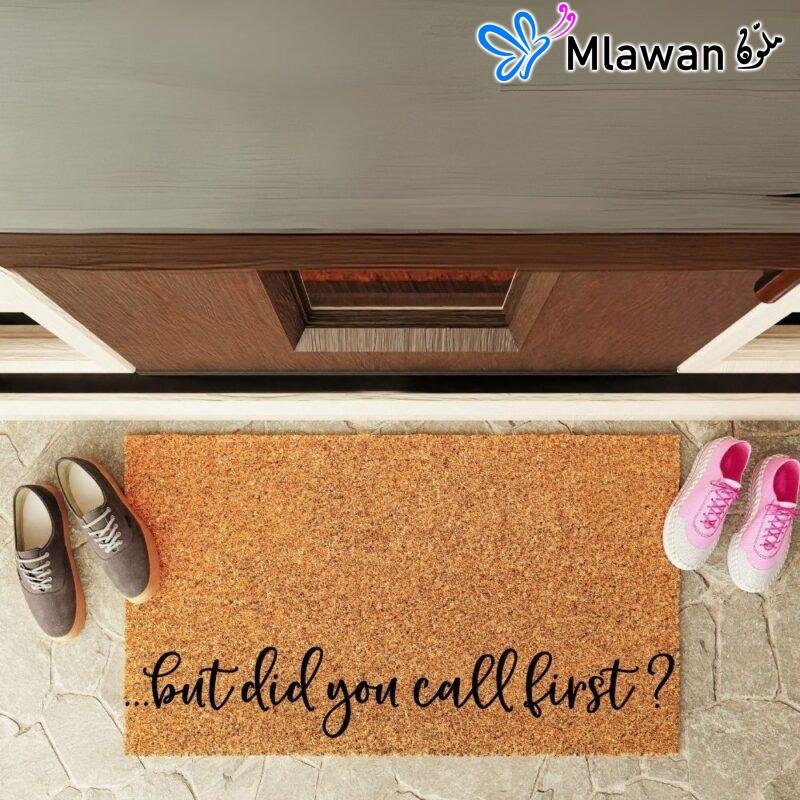 Funny "But Did You Call First?" doormat.