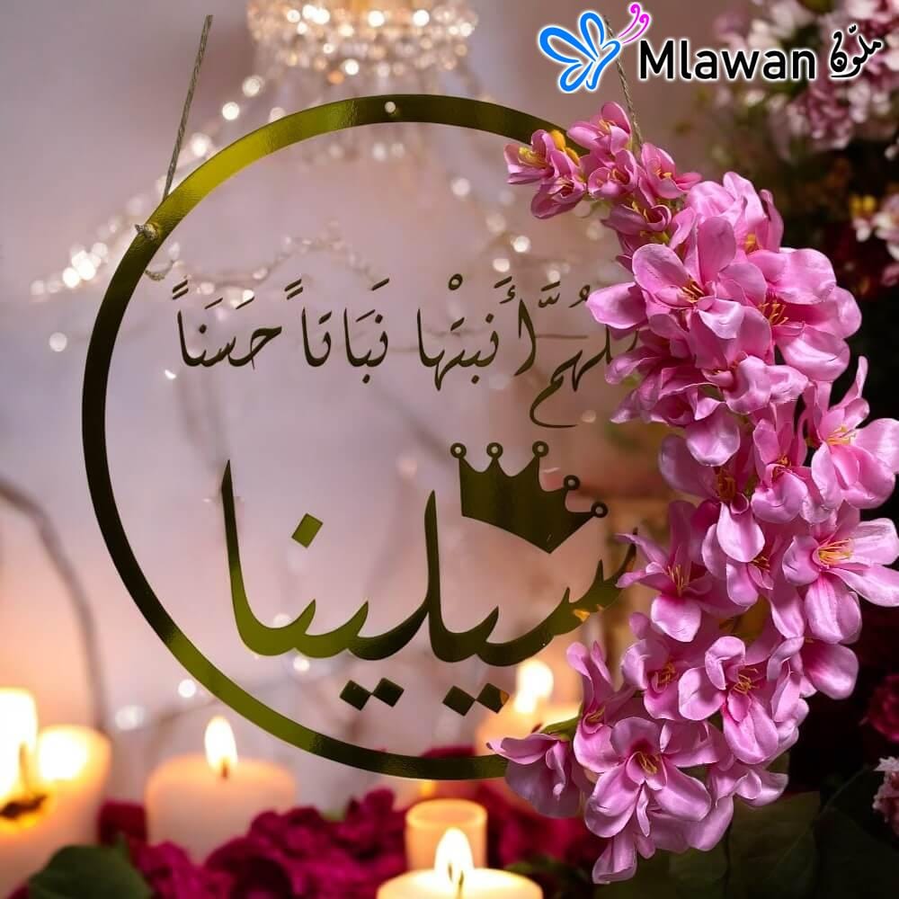 سيلينا selena acrylic circle baby shower sign