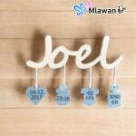 Personalized newborn wooden name sign