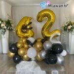 Number balloons for birthday party decorations