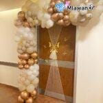 Baby boy and girl balloon decoration for newborn celebrations