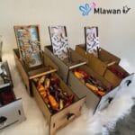 Stylish wooden Eid box with sliding drawer