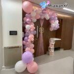 Stylish hospital room decorations with baby name blocks and balloons at Saudi German Hospital