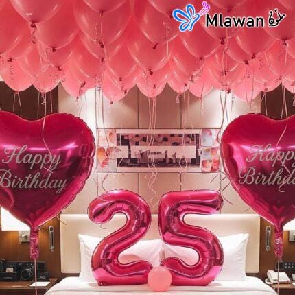 Pink balloon romantic surprise