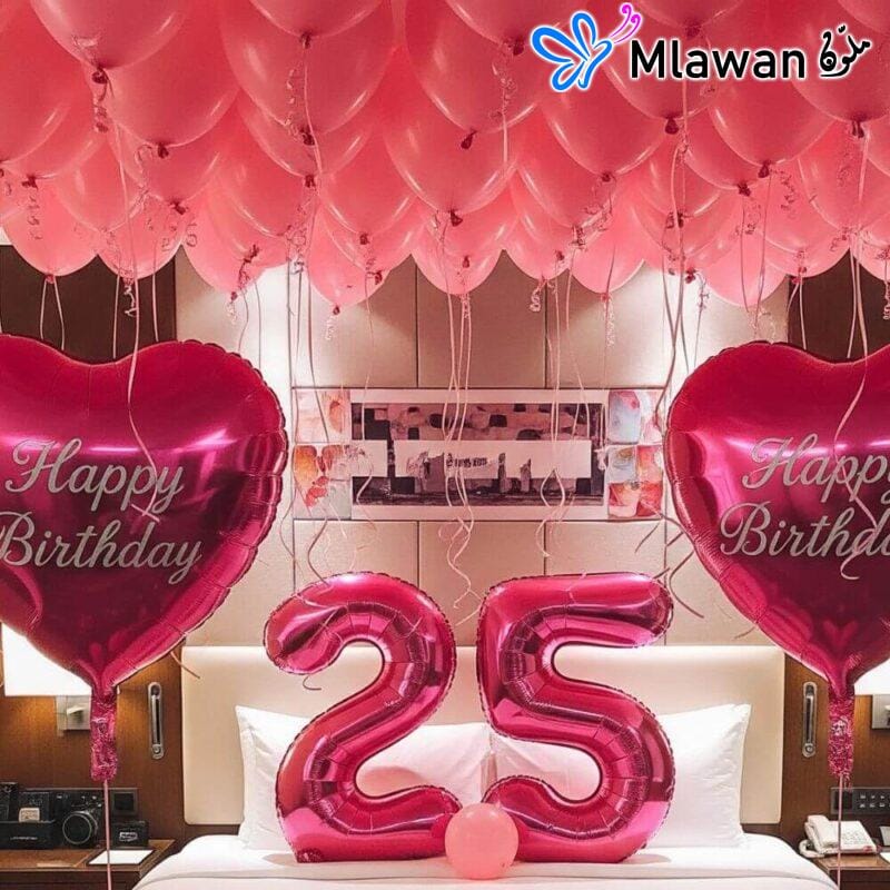 Pink balloon romantic surprise