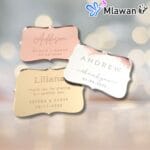 أسماء أكريليك مرايا شكل مستطيل مخصصة