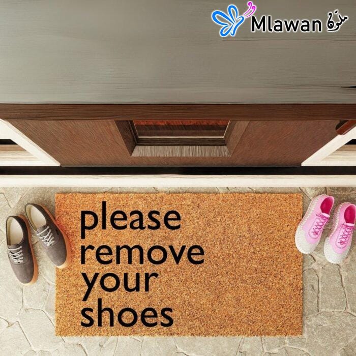 Welcome Guests Funny Doormat - please remove your shoes