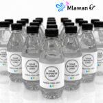 Custom water bottle printing - water bottle for hotels hospitals events wedding