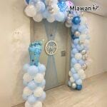 Newborn welcome home balloon arch with same-day delivery