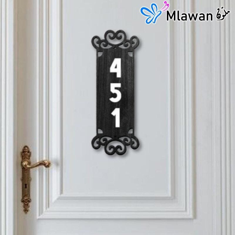 vertical door plate for house numbers