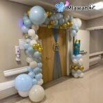 newborn hospital room decoration with personalized name banner
