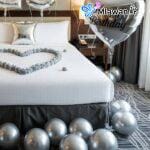 Romantic hotel stay-hotel room decoration getaway deals package.