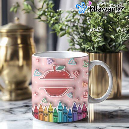 Personalized Teacher Appreciation Pink Mug