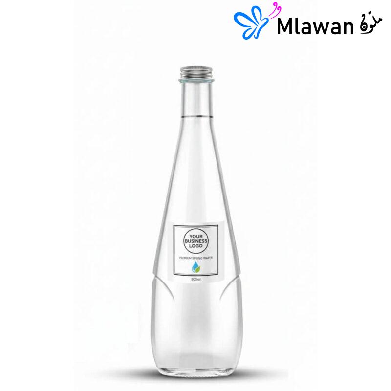 زجاجات مياه زجاجية بشعارك دبي هدايا