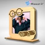 Custom engraved wood graduation photo frame