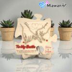 Personalized Puzzle Friendship Sign Bestie Gift Engraved Names.