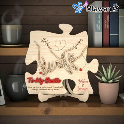 Personalized puzzle friendship sign.