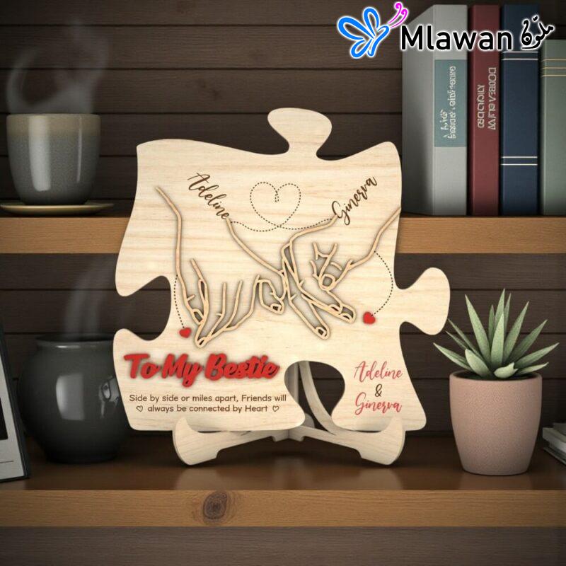 Personalized puzzle friendship sign.