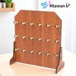 Wooden jewelry keychain display stand