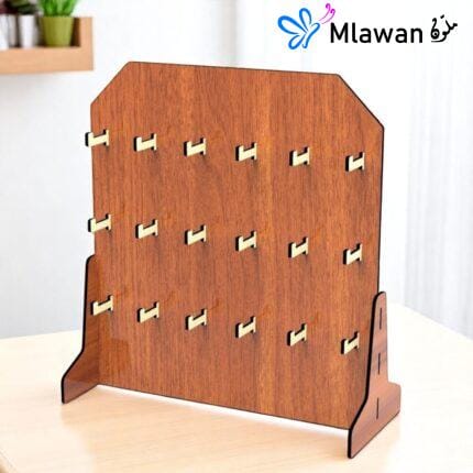 Wooden jewelry keychain display stand