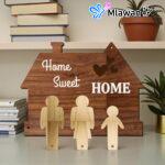 Personalized family wooden key holder