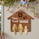 Personalized wooden key holder