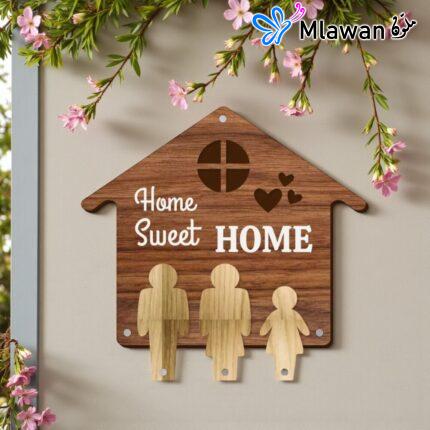 Personalized wooden key holder
