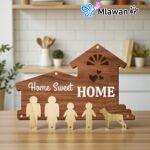Rustic family key holder