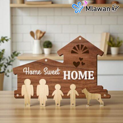 Rustic family key holder