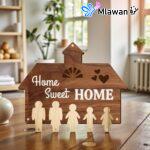 Personalized Home Sweet Home-Wooden Key Holder