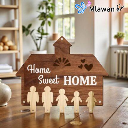 Personalized Home Sweet Home-Wooden Key Holder
