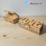 Love heart wooden keepsake.