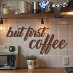 But First Coffee wood sign rustic kitchen decor