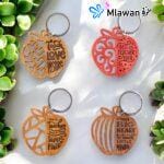 Engraved keyring for teachers with Best Teacher Ever message