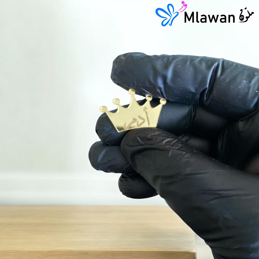 3111-39 (1) Personalized Acrylic Crown Name Tags- Baby Shower perfection.