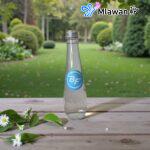 Branded Glass Water Bottles Custom Logo Screw Cap Silver Dubai Sharjah