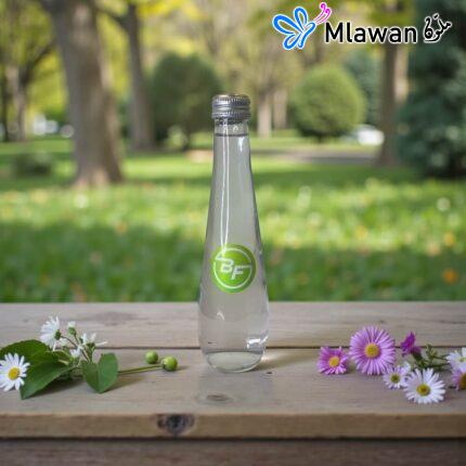 Custom logo printed glass bottle branded marketing water.
